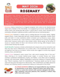 May 2026 Spice Club - Rosemary Description