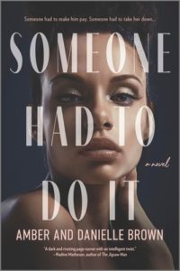 Book Cover with close-up of a glamorous woman against a dark background